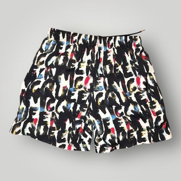 Alexander McQueen Graffiti Brushstroke Swim Shorts Logo Print Trunks Small S - Picture 2 of 5